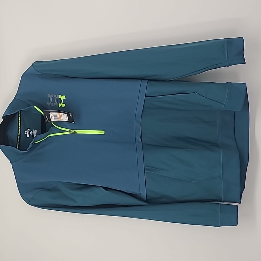 NWT Under Armour mens pullover track jacket blue small